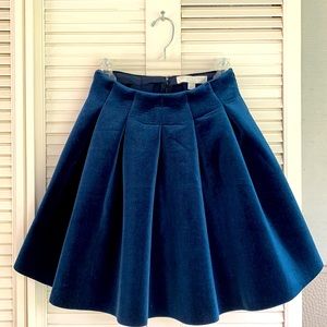 Lauren Conrad Runway blue velvet skirt.